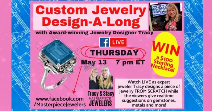 Have fun at the custom jewelry design-a-long this Thursday at https://www.facebook.com/masterpiecejewelers