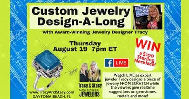 Join us for custom design jewelry tonight at https://www.facebook.com/masterpiecejewelers!