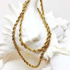 Vintage rope necklace in yellow gold at your Daytona Florida jewelers!