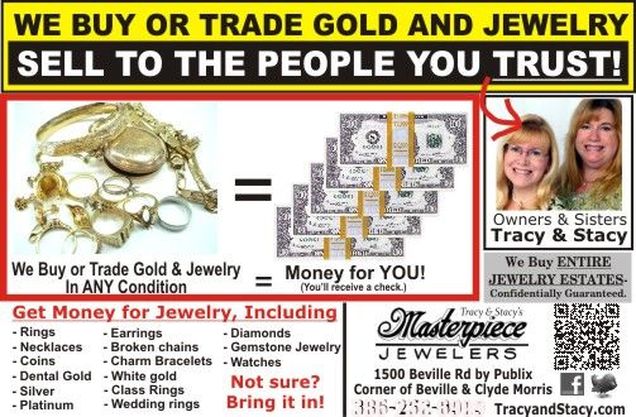 Sell gold at Masterpiece Jewelers in Florida.