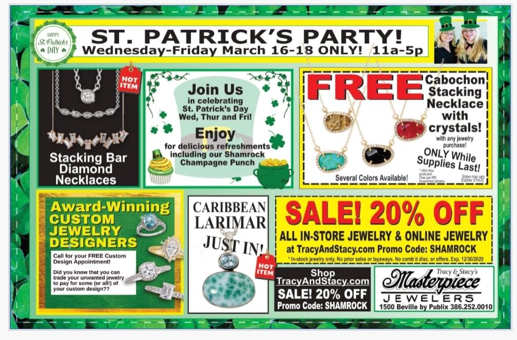 The Luck of The Irish is at your Daytona Beach jewelry store this week! https://www.facebook.com/masterpiecejewelers