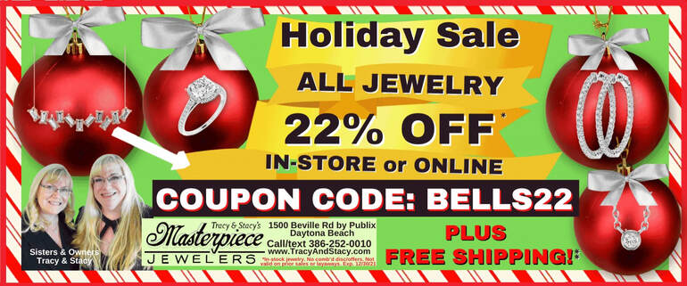 Save on holiday jewelry gifts today at Masterpiece Jewelers!
